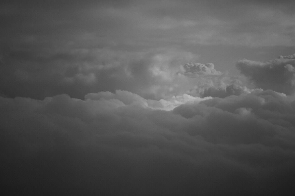 Switzerland clouds black and white fine art photography