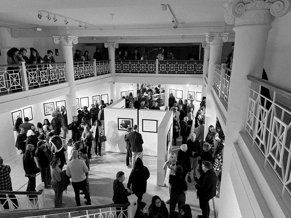 Illuminating-Women-art-exhibition-opening-reception-at-Trout-Museum-of-Art-black-and-white-photography-by-Studio-L-artist-photographer-Laura-Schneider-_1820