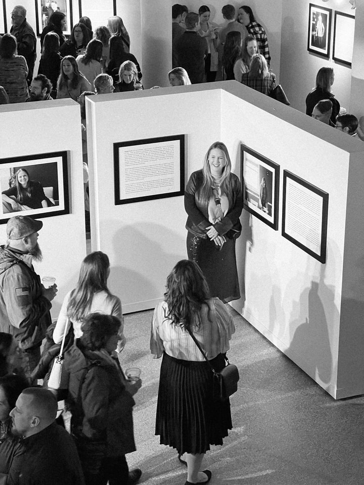 Illuminating-Women-art-exhibition-opening-reception-at-Trout-Museum-of-Art-black-and-white-photography-by-Studio-L-artist-photographer-Laura-Schneider-_1855